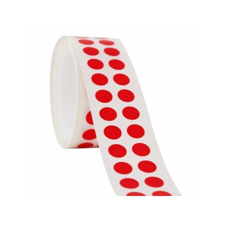 Diversified Biotech Tough-Spots, 3/8" Dia, Red, 1000/pk, 1000PK 247106R